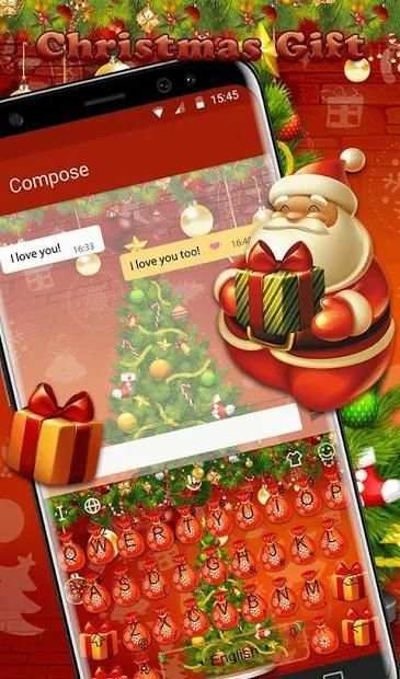 Christmas Gift Keyboard Theme 1 تصوير الشاشة