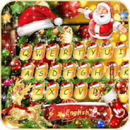 Gold Christmas Santa Keyboard Theme icon