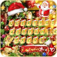 Gold Christmas Santa Keyboard Theme on 9Apps