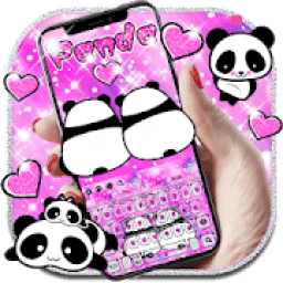 ikon Pink Love Panda keyboard