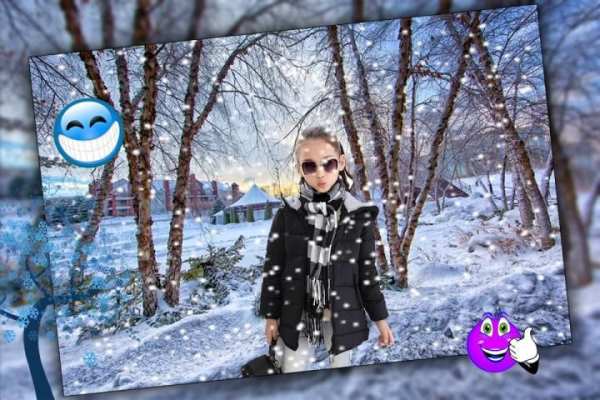Snowfall Photo frame : Cut paste Editor स्क्रीनशॉट 4