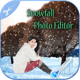 Snowfall Photo frame : Cut paste Editor आइकन