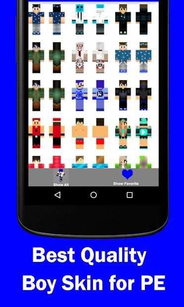 HD Boy Skins for Minecraft PE screenshot 1