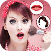 Women make up and hairstyle photo maker