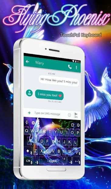 Flying Phoenix Keyboard Theme स्क्रीनशॉट 1