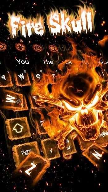 Fire Hell Skull Keyboard Theme screenshot 6