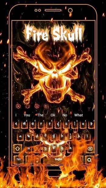 Fire Hell Skull Keyboard Theme screenshot 5