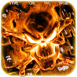 Fire Hell Skull Keyboard Theme आइकन
