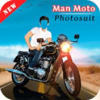 Men Moto Photo Suit: Stylish Bike Photo