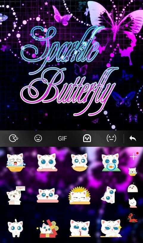 Sparkling Butterfly Keyboard screenshot 3