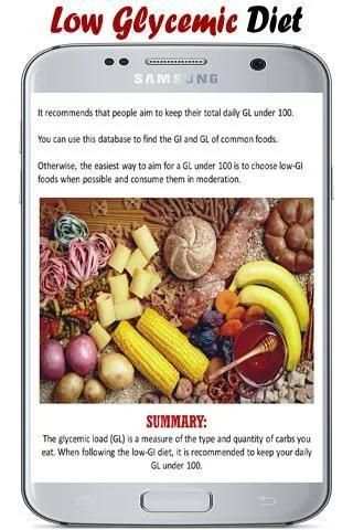 Low Glycemic Diet स्क्रीनशॉट 1