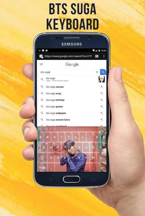 BTS Suga Keyboard KPOP screenshot 1