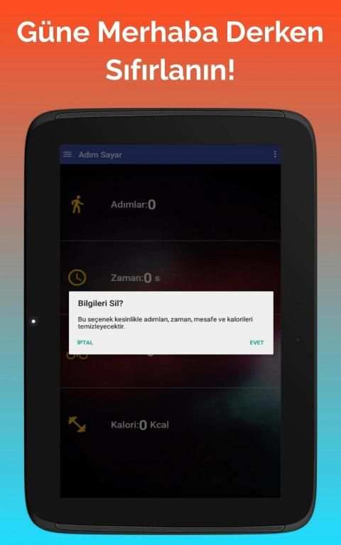 Adım Sayar - Pedometre Kalorimetre Mutlu Adımlar screenshot 4