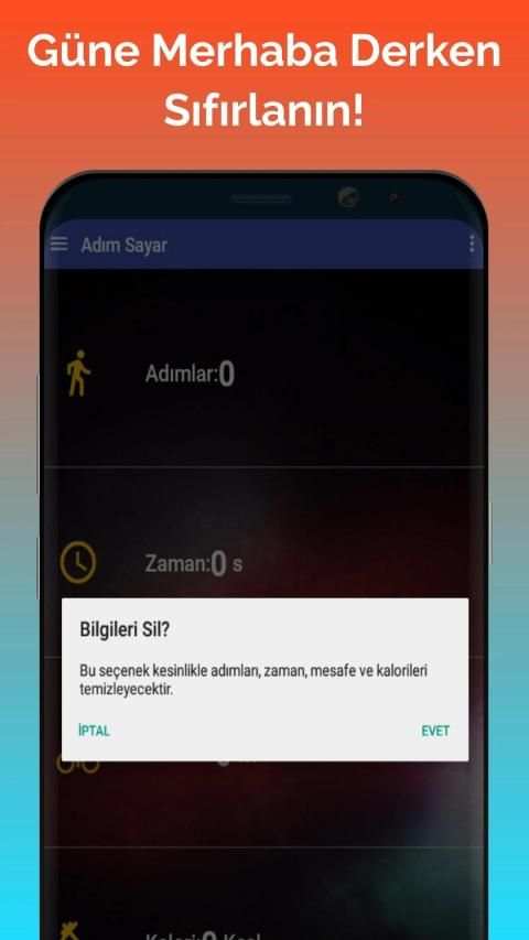 Adım Sayar - Pedometre Kalorimetre Mutlu Adımlar screenshot 7