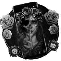 Black Rose Skeleton Lady Theme 1.1.2