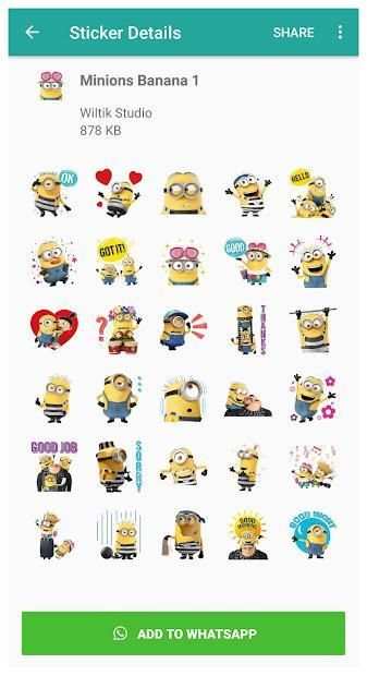 WAStickerApps Minion 2019 स्क्रीनशॉट 2