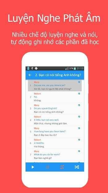 Luyện nghe tiếng anh giao tiếp स्क्रीनशॉट 2