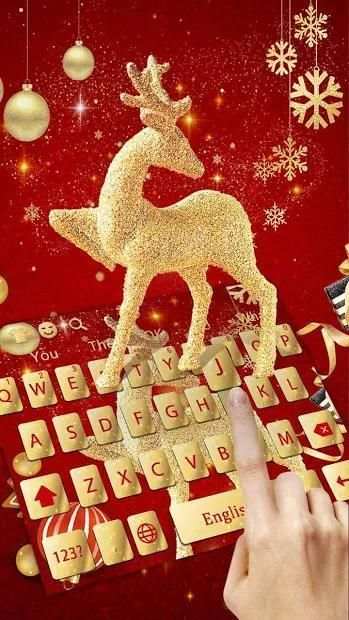 Christmas Gold Elk Keyboard screenshot 1