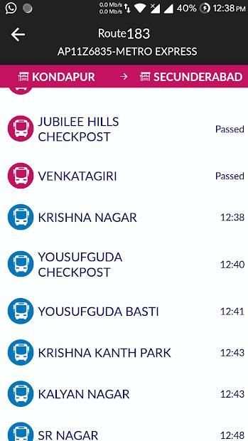TSRTC - Travel Hyderabad Live City Bus Tracking screenshot 6