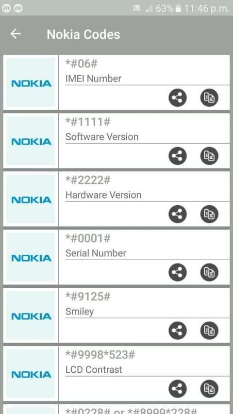 Secret Codes For Nokia Phone Free App 2019 screenshot 2