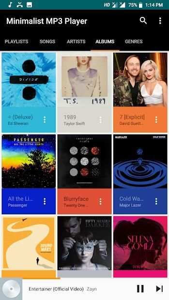 Minimalist MP3 Player - Audio Player स्क्रीनशॉट 1