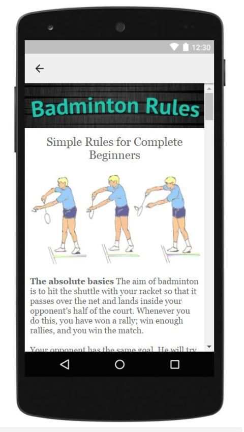 Badminton Rules screenshot 2