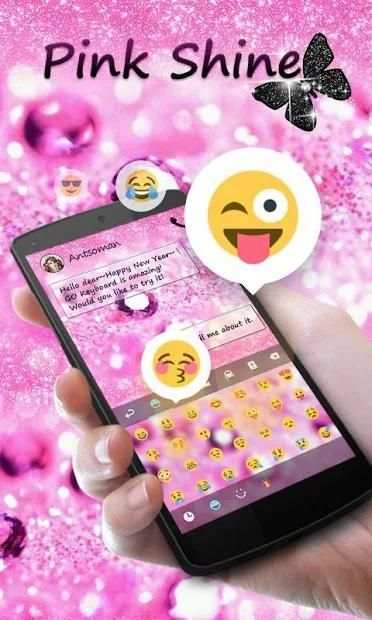 Pink Shine GO Keyboard Theme screenshot 1