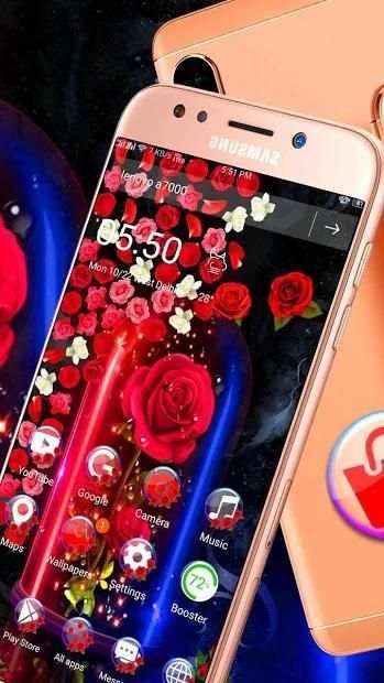 Crystal Rose Love Gravity Theme screenshot 3