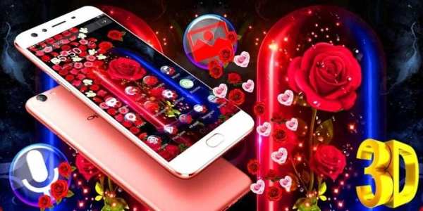 Crystal Rose Love Gravity Theme screenshot 1