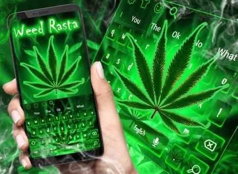 Cool Weed Rasta Smoke Keyboard Theme स्क्रीनशॉट 2