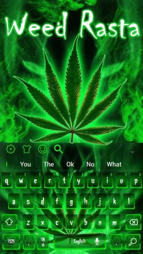 Cool Weed Rasta Smoke Keyboard Theme स्क्रीनशॉट 3
