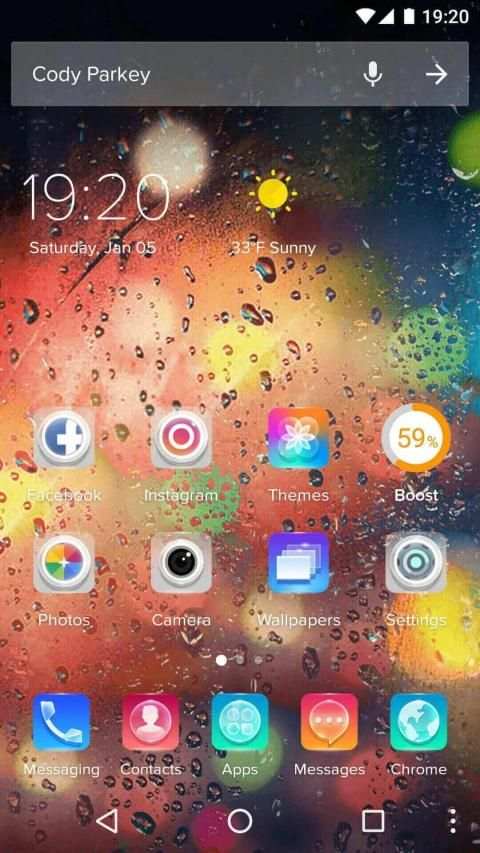 Colored Rain Drops Launcher Theme screenshot 3