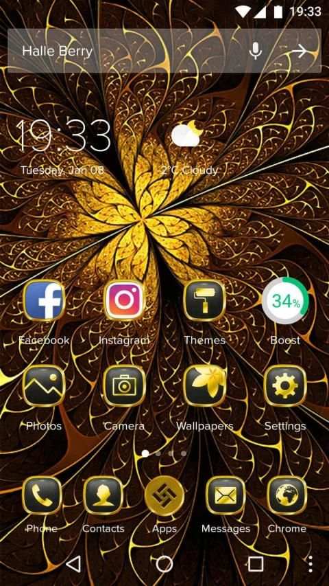 Gold Rose Theme for Android Free screenshot 3