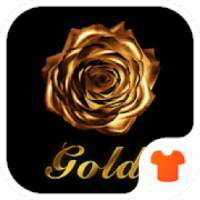 ikon Gold Rose Theme for Android Free