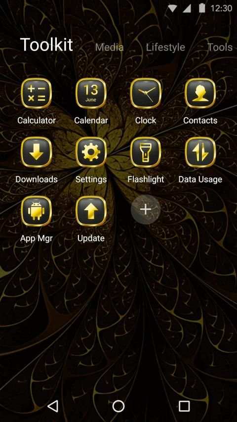 Gold Rose Theme for Android Free screenshot 1