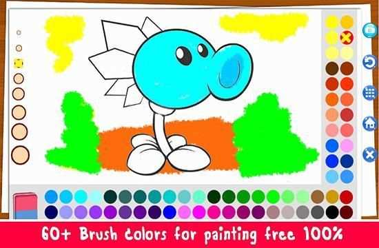 Painting Plant vs Coloring - Zombie Vegetable screenshot 1