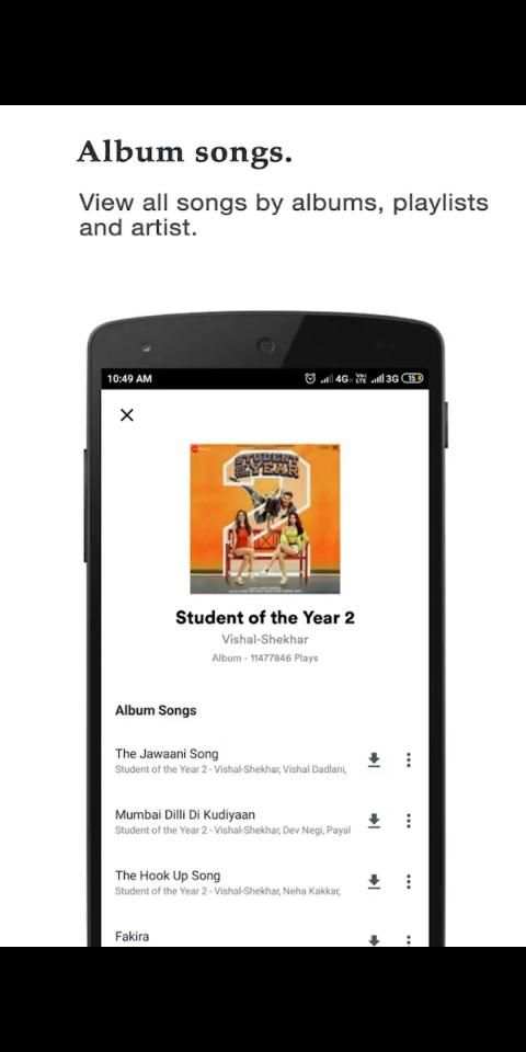 JioSaavn Free Songs Download 3 تصوير الشاشة