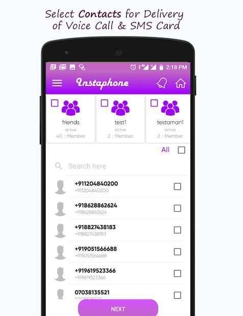 Instaphone - Marriage Invitation. Voice & SMS Card screenshot 2
