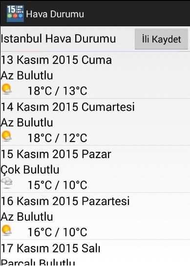 Meteoroloji Hava Durumu स्क्रीनशॉट 1