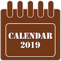 Calendar 2019 With Holiday