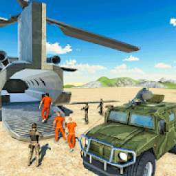 Army Jail Prisoner & Army Plane Car Transport Game