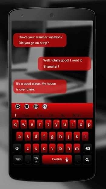 Modern Stylish Black Red Fusion Keyboard screenshot 3