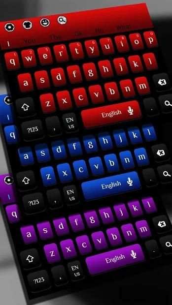 Modern Stylish Black Red Fusion Keyboard screenshot 2