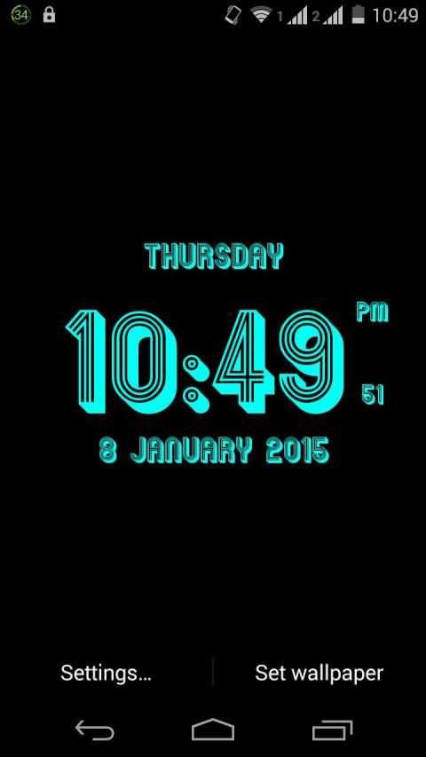 3D Clock Live Wallpaper स्क्रीनशॉट 6