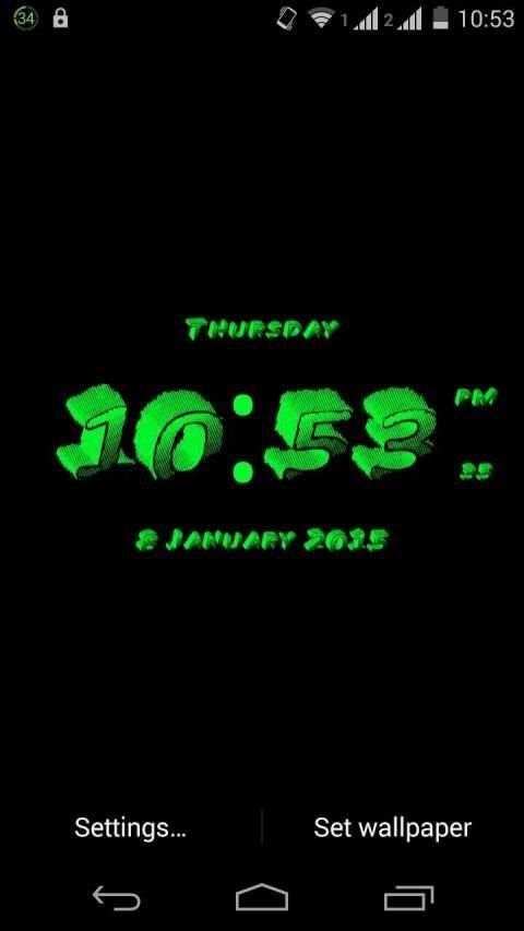3D Clock Live Wallpaper स्क्रीनशॉट 3
