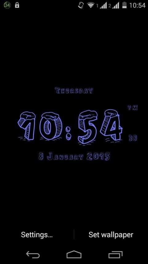 3D Clock Live Wallpaper स्क्रीनशॉट 2