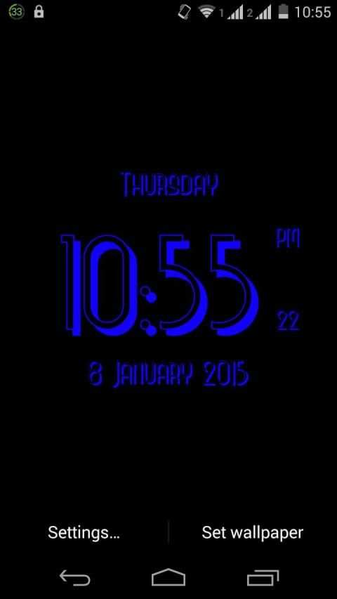 3D Clock Live Wallpaper स्क्रीनशॉट 1