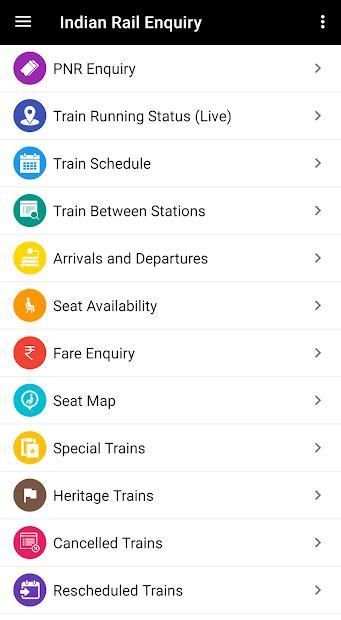 Indian Rail Enquiry (No Ads) स्क्रीनशॉट 2