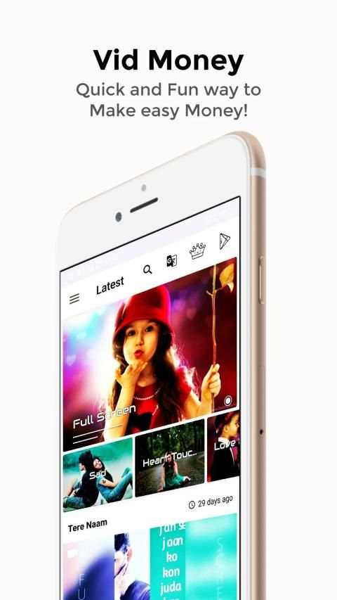 Vid Money - Video Status Dp & Quotes Earning App स्क्रीनशॉट 17
