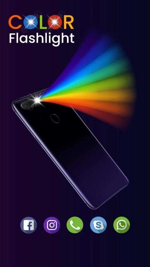 Color Flashlight on Call & SMS : Torch LED Flash screenshot 1